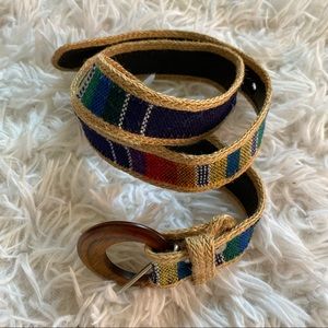VINTAGE 80s Rainbow Belt size S